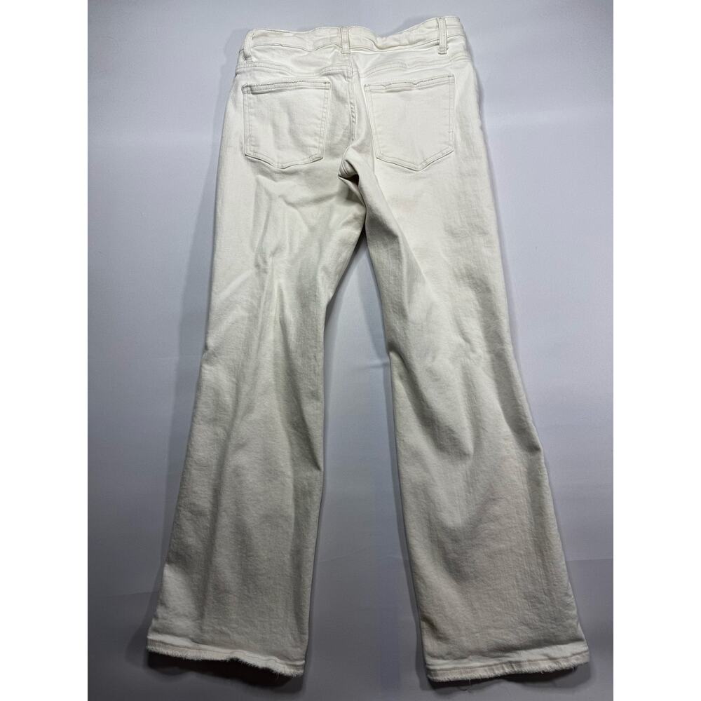 Vervet Blue Women's Distressed Straight Leg Cream Denim Jeans - Size 30x30.5 - Picture 2 of 4